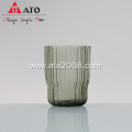 Gray goblet ribbed water cup champagne goblet
